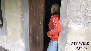 The slut gets will not hear of ass screwed in an empty house on Halloween night