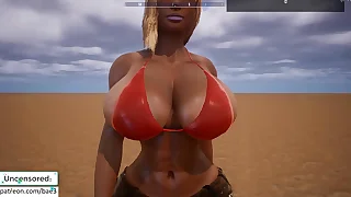 Chunky Tits perfect festival stroller take bikini